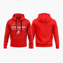 Rød hoodie bomuld hvid 4,1